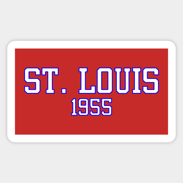 St. Louis 1955 Sticker by GloopTrekker